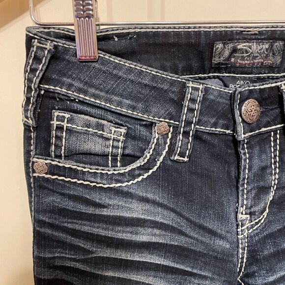 Silver Bootcut Jeans - Size 25 - Excellent Condition - Picture 2 of 7
